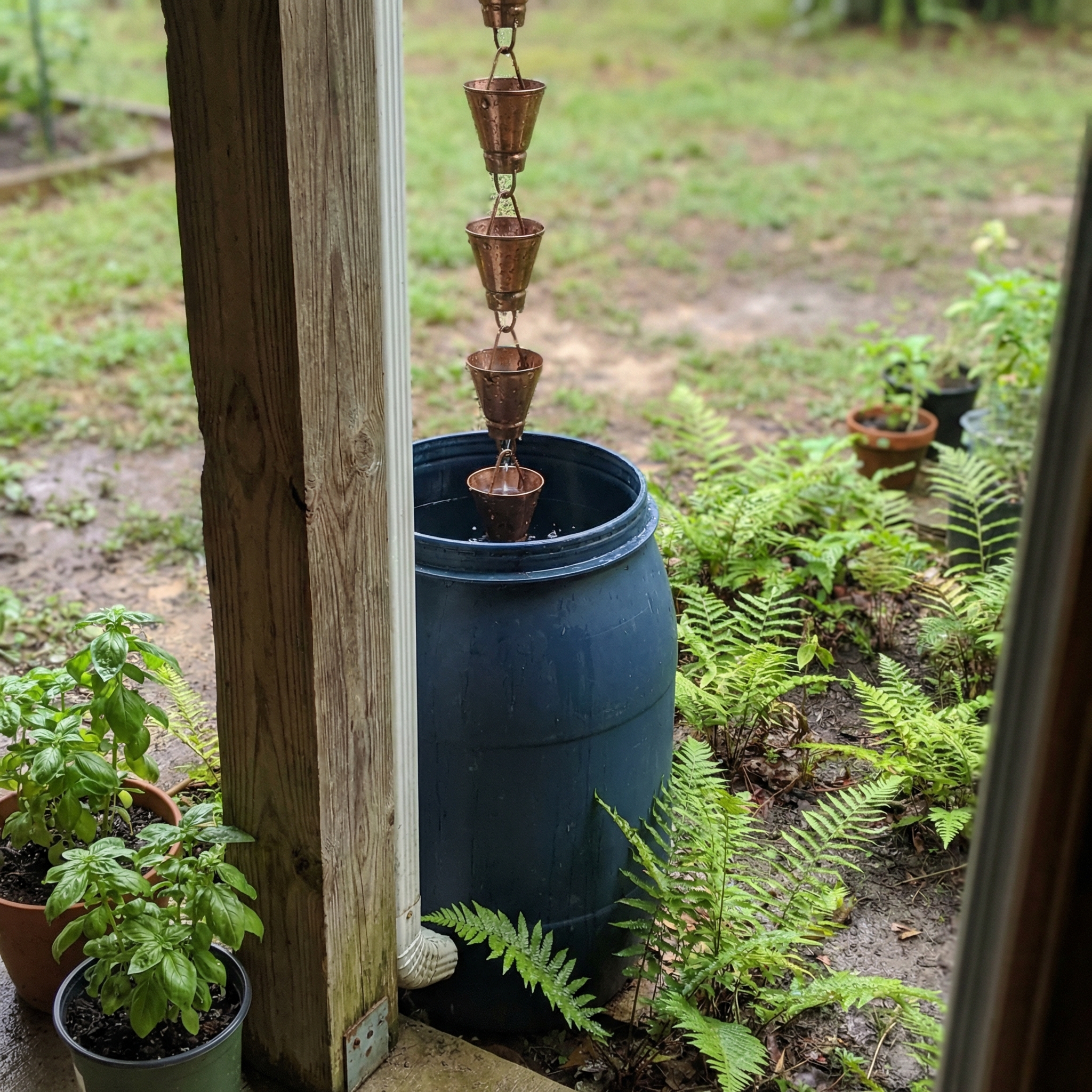 I am always drawn to the intelligence of small-scale infrastructure. A simple rain chain and barrel can reduce runoff, support a garden, and remind us that sustainability is often built through modest, repeatable choices.