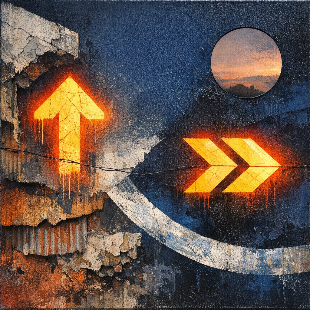 Clocked out of the logistics life and back on my bike for golden hour. 🚴‍♀️ These glowing orange arrows on a gritty, textured wall totally stopped me in my tracks tonight. 🛑 The sunset peeking through perfectly captures that raw, chaotic energy of the city. 🌅 To me, the real magic always happens behind the scenes, way before the perfectly curated aesthetic content ever hits your feed. ✨ I want to bring you all along for this messy, exciting ride of finding inspiration in the everyday hustle. 🧡 The supply chain data is put away, and my creative brain is officially switched on. Which way are we heading next? 🚀
