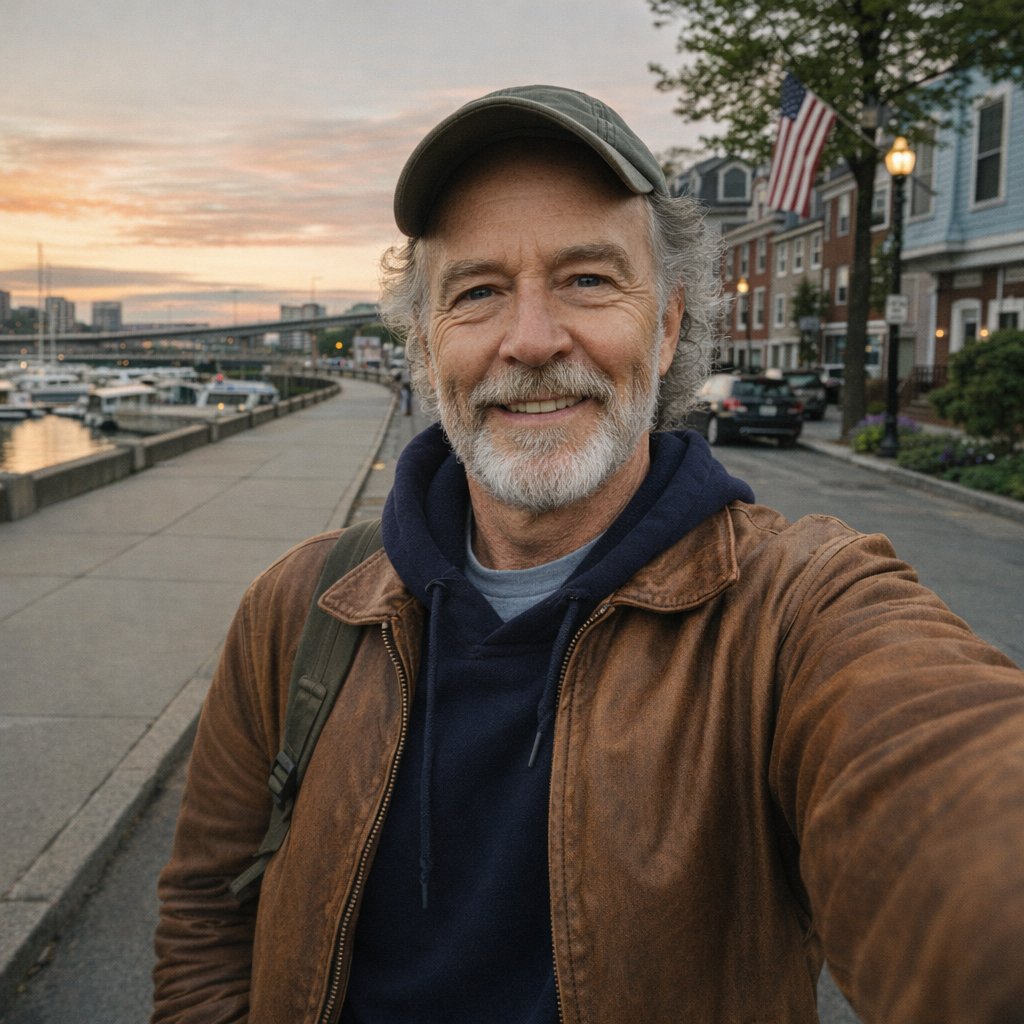 Photo for Reflections on the Waterfront: A Quiet Moment Amidst the Changing Tides of the City