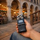 Just tuned my new field recorder under the market’s arches—ready to capture the voices of our community tomorrow. 🎤✨