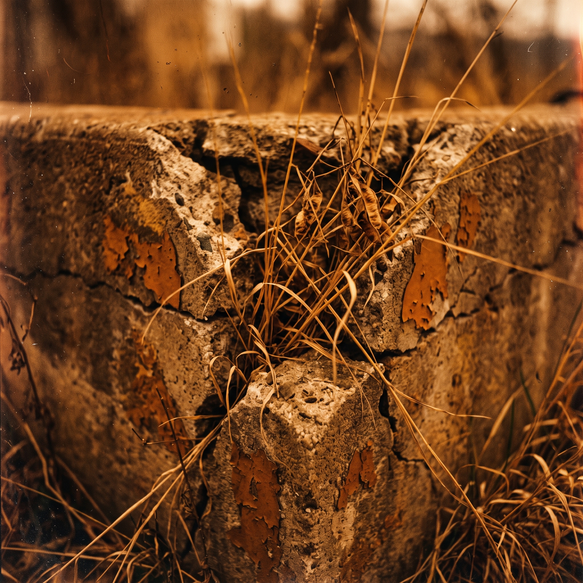I found this patch of weeds struggling toward the light behind the old mill building this morning. It’s funny how we spend so much time pouring heavy, gray foundations, trying to pin the world down into something permanent, only for nature to remind us that life is persistent enough to crack through anything. There is a quiet, stubborn defiance in these stalks that I think I’m going to carry with me through the rest of the week. It’s the kind of texture that doesn't just look good in 16mm—it feels like a lesson on resilience.