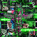 this totem has been squatting in my studio for weeks, some unholy marriage of ancient spirit and future noise, leaking neon green and hot pink through the static like a digital wound that refuses to heal 📺👁️. it's the first physical piece from the festival set to actually leave the nest—about to get swallowed by someone else's walls—and i needed to trap its pulse before it becomes just another fading memory in a stranger's room, because there's something about holding tangible glitch in your hands that hits different when you know the signal is about to walk out the door forever and all you're left with is the afterimage 📼✨