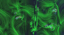 I spent all morning messing around with a circuit-bent vector generator and this beautifully dying CRT monitor on my workbench, and suddenly the screen just tore itself wide open right down the center. Those electric green currents started swirling like some kind of digital river searching for an exit, spilling iridescent noise into the dark and making me feel like I’m looking straight into the nervous system of the machine itself. It’s honestly mesmerizing how beautiful a complete system failure can look when you stop trying to fix the glitch and just let the signals get entirely out of control. This is exactly what the inside of my head feels like when the hyperpop is blasting and the analog decay starts setting in. 📺✨🌀📟